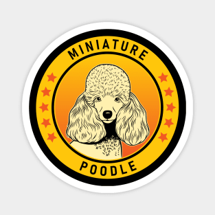 Miniature Poodle Dog Portrait Magnet